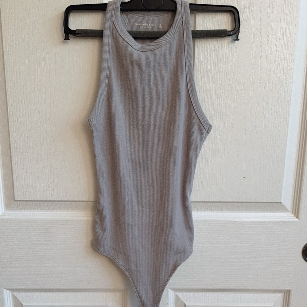Abercrombie & Fitch Gray Bodysuit Top